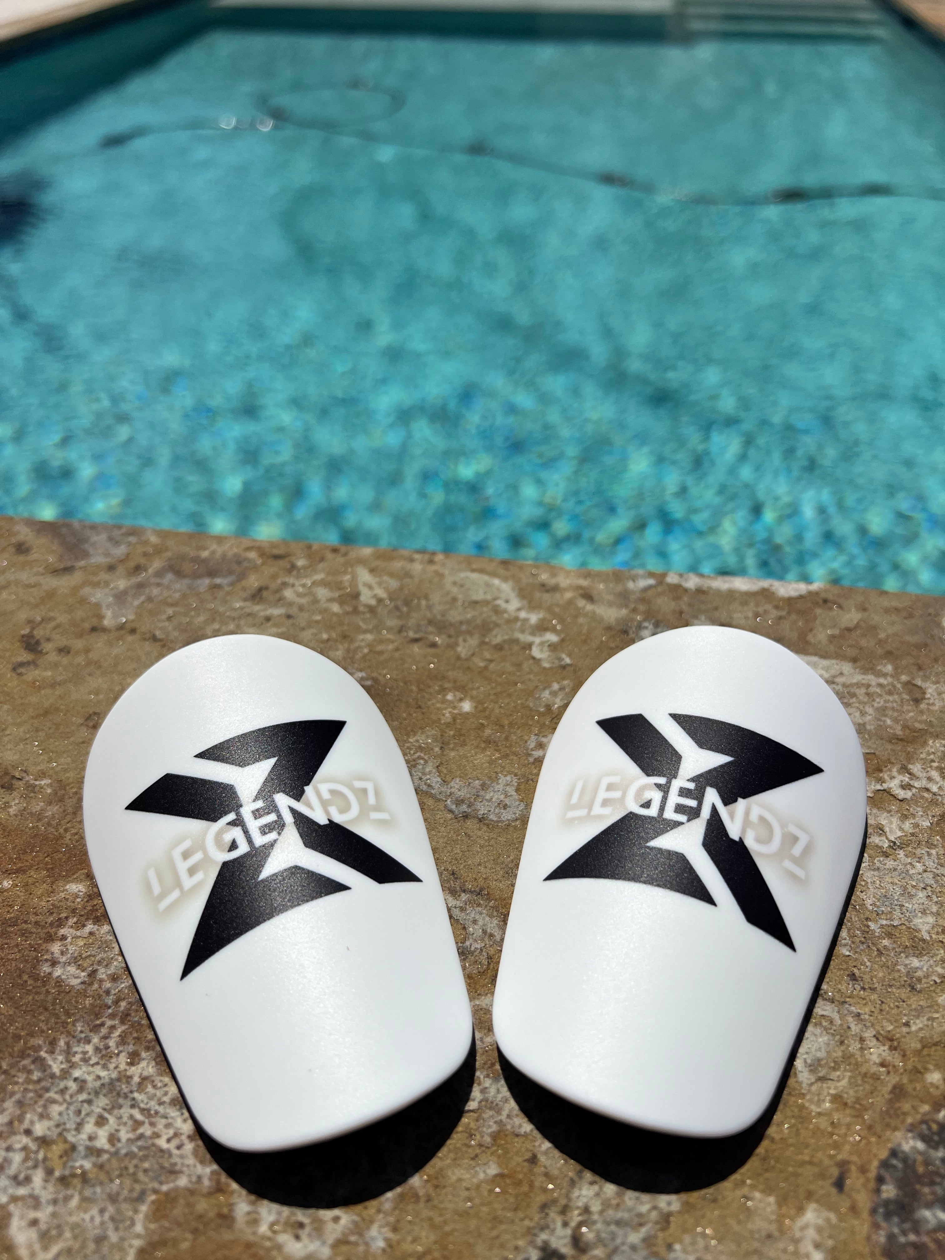 White Mini Shinguards – xzlegendz White Mini Shinguards – xzlegendz